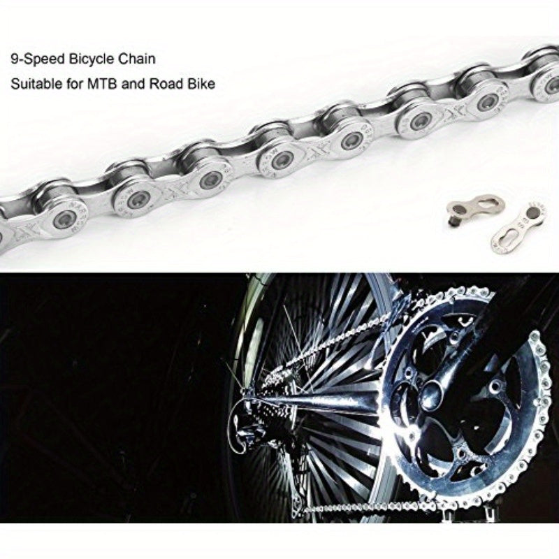 ZONKIE 9Speed Bicycle Chain 116 Links