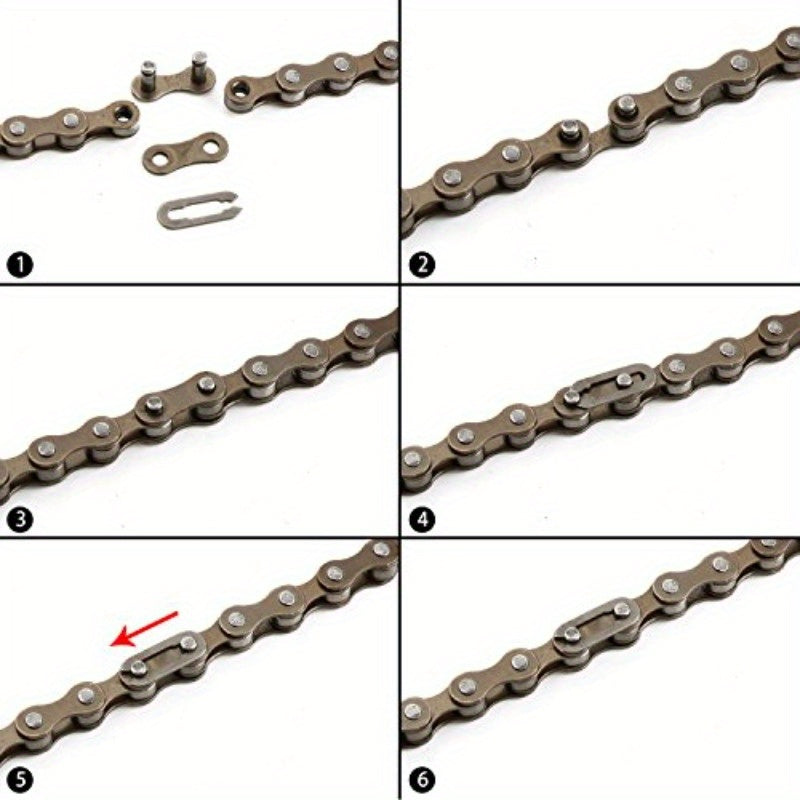 SingleSpeed Bicycle Chain 116 Links - Durable Non-Woven Mixed Color Design for Smooth Cycling Experience, Easy Maintenance & Enhanced Durability, Bicycle Accessories, Sleek Chain Design, Sturdy Link Construction