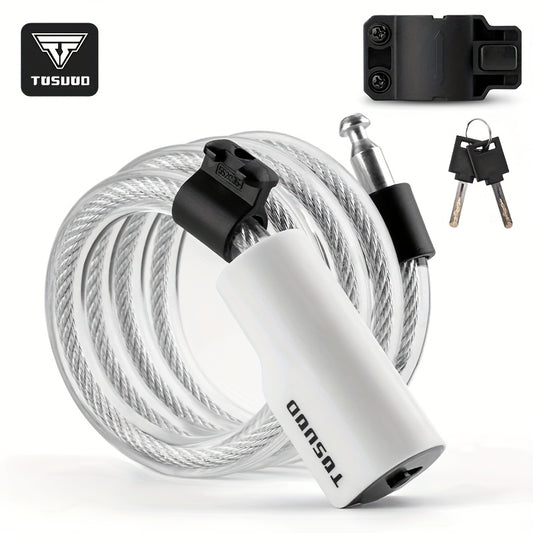 Anti-Theft Bike Lock TOSUOD Durable Aluminum Alloy Anti-Theft Bike Lock | Portable Security Cable Lock for Mountain & Road Bicycles, Electric Bikes & Accessories with 2 Keys