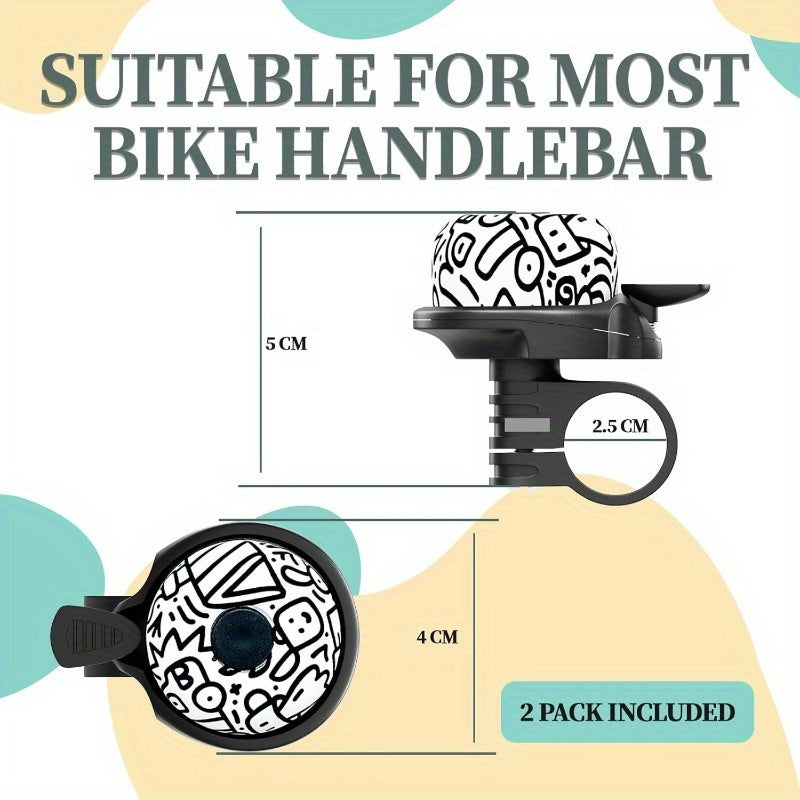 Welcome CSTZdef shopBike Bell 2 Pack Classic Bicycle Bell Loud Crisp Clear Sound Bicycle Bike Bell for s Road Bike Electric Bike Cruiser Bike Mountain Bike Bell Accories GraffitiIf you have any questions you can chat with us privately