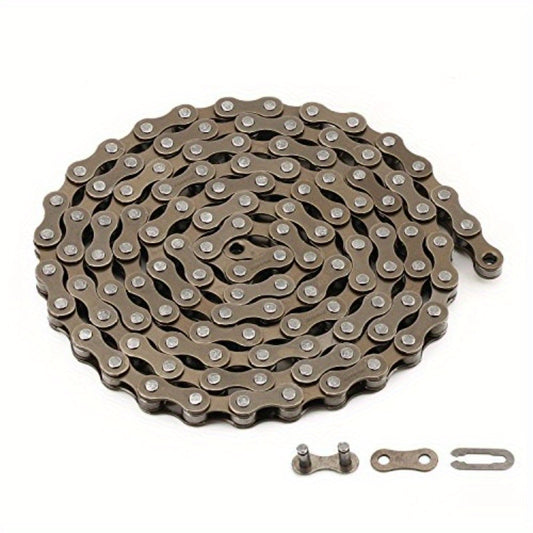 SingleSpeed Bicycle Chain 116 Links - Durable Non-Woven Mixed Color Design for Smooth Cycling Experience, Easy Maintenance & Enhanced Durability, Bicycle Accessories, Sleek Chain Design, Sturdy Link Construction