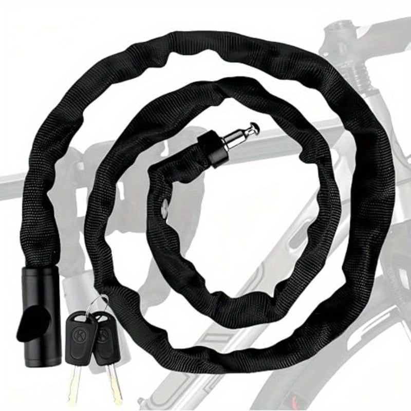 Lock Bike Bike Chain Bike Lock Cycle Lock Heavy Duty Bike Lid Stainless Steel Anti Saw Chain Lock Black 1.1m 43.31inch