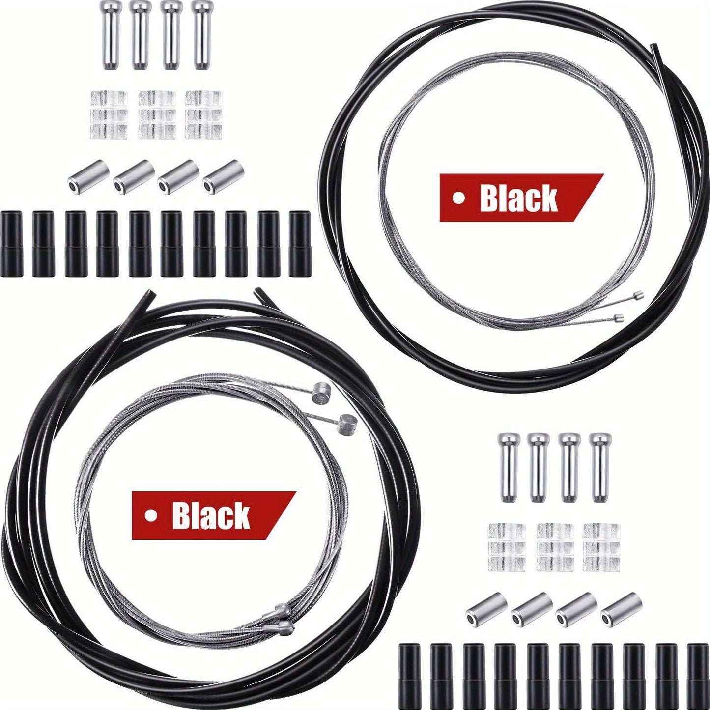Universal Bike Kit Mountain Road Bike Universal Bicycle Transmission Line | Bicycle Shift Derailleur Cable and Brake Cable Kit for Repair