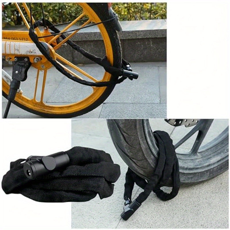 Lock Bike Bike Chain Bike Lock Cycle Lock Heavy Duty Bike Lid Stainless Steel Anti Saw Chain Lock Black 1.1m 43.31inch