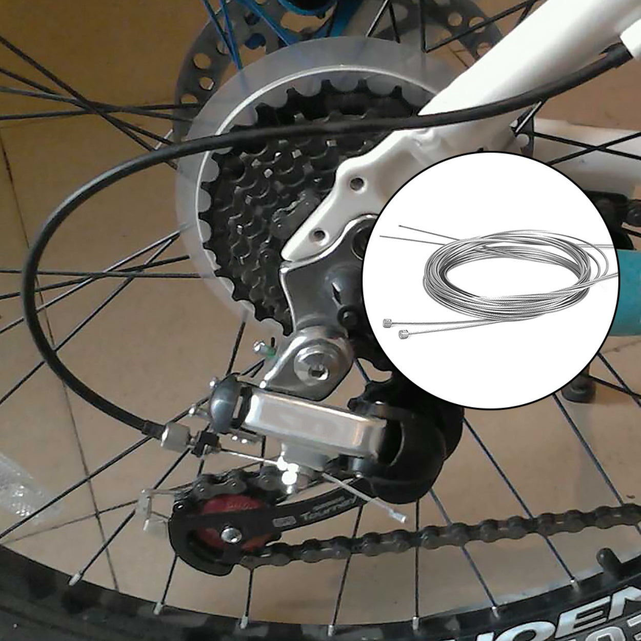 5pcs MTB Bicycle Brake Cable Set, Lead Core Inner Wire, Durable Silvery Bicycle Speed Line, with Fixed Gear Shifter for MTB and Road Bikes, The Cables Are Sturdy And Smooth for a Seamless Operation.