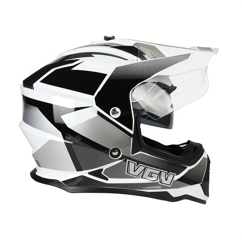 Unisex Motorcycle - All-Season Lightweight Design with Integrated Mirror Visor, Ventilation System & Ergonomic Fit for Men & Women Riding Off-Road Bikes