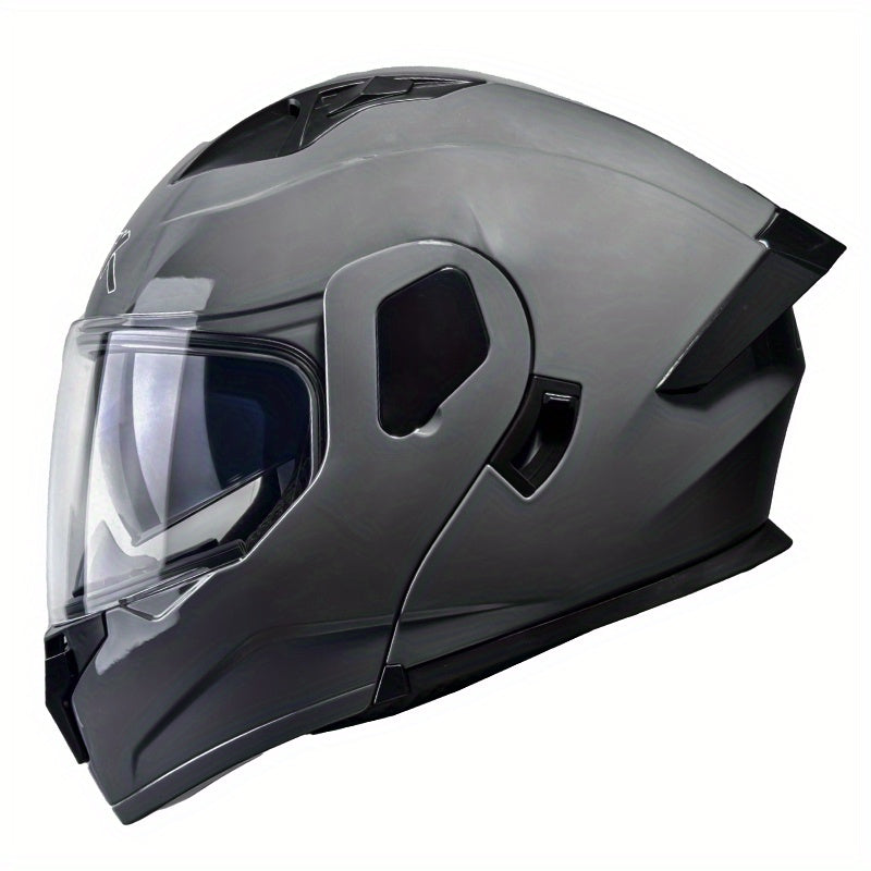 Stylish Men's Motorcycle Helmet with Face Shield -, Durable ABS Material