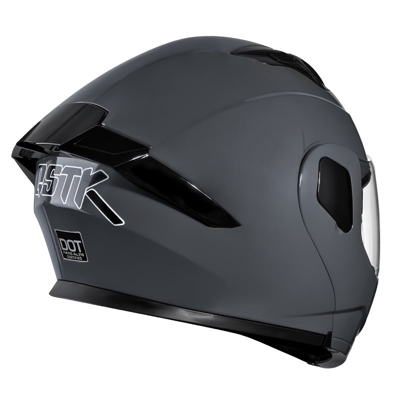 Stylish Men's Motorcycle Helmet with Face Shield -, Durable ABS Material