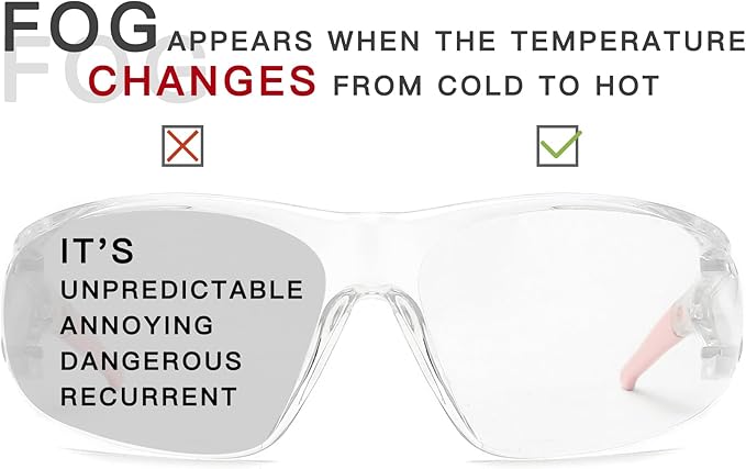 Anti Fog Goggles Wrap-Around Shooting Safety Glasses Blue Light Blocking Protective Eyewear ANSI Z87 Cycling Glasses