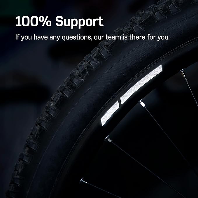 Bike Stickers - Reflective Stickers Set of 2 - for Bike, Rims, Helmet - Reflective Sticker Set for Darkness, School - Reflectors