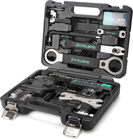 23 Piece Bike Tool Kit - Bicycle Repair Tool Box Compatible - Mountain/Road Bike Maintenance Tool Set with Storage Case