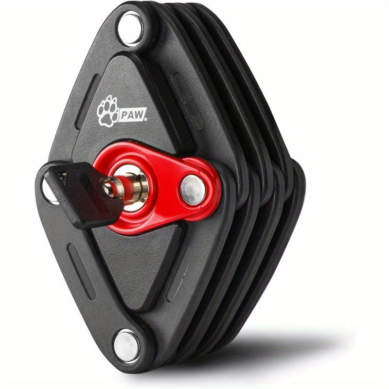 Folding Bike Lock with 2 Keys Anti Theft Strong Security Bicycle Locks Anti Drill Pick Cylinder Foldable Bike Lock with Mounting Bracket 2.8ft 1.4lb