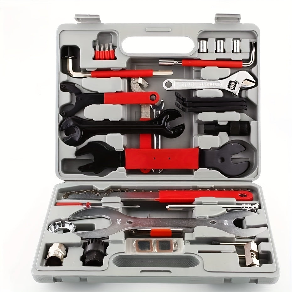 44pcs Bicycle Tool Kit for Mountain Bikes - Easy Maintenance and Repair with Durable Storage Box, Multifunctional Tool Set for Professional Home Bicycle Tools