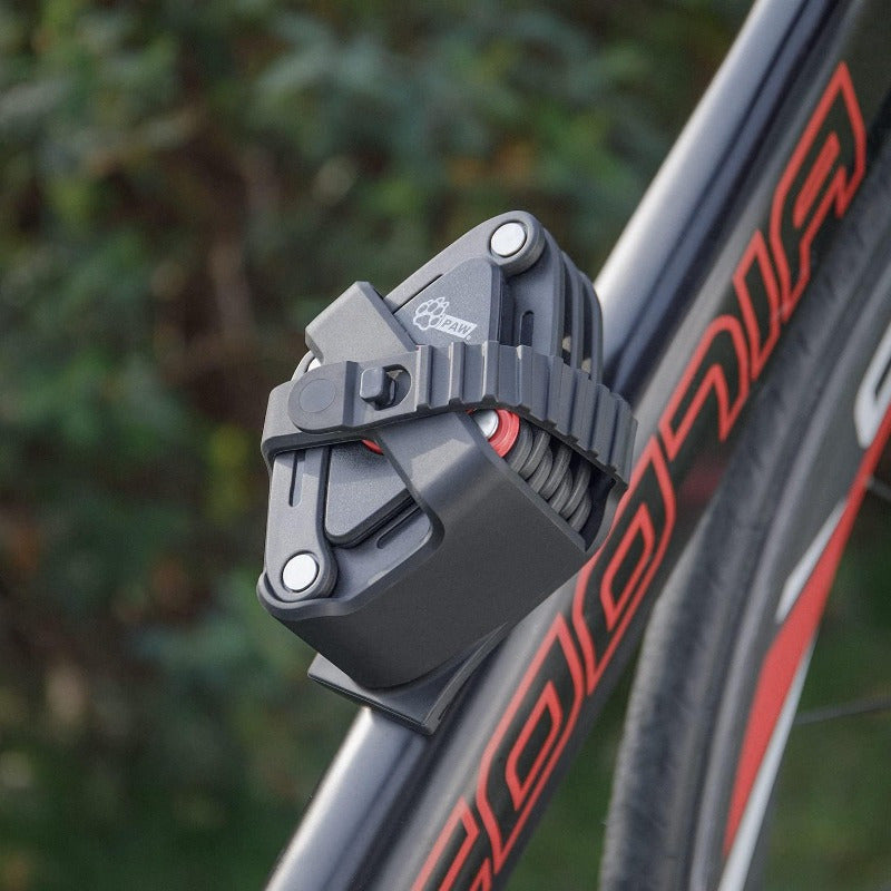 Folding Bike Lock with 2 Keys Anti Theft Strong Security Bicycle Locks Anti Drill Pick Cylinder Foldable Bike Lock with Mounting Bracket 2.8ft 1.4lb