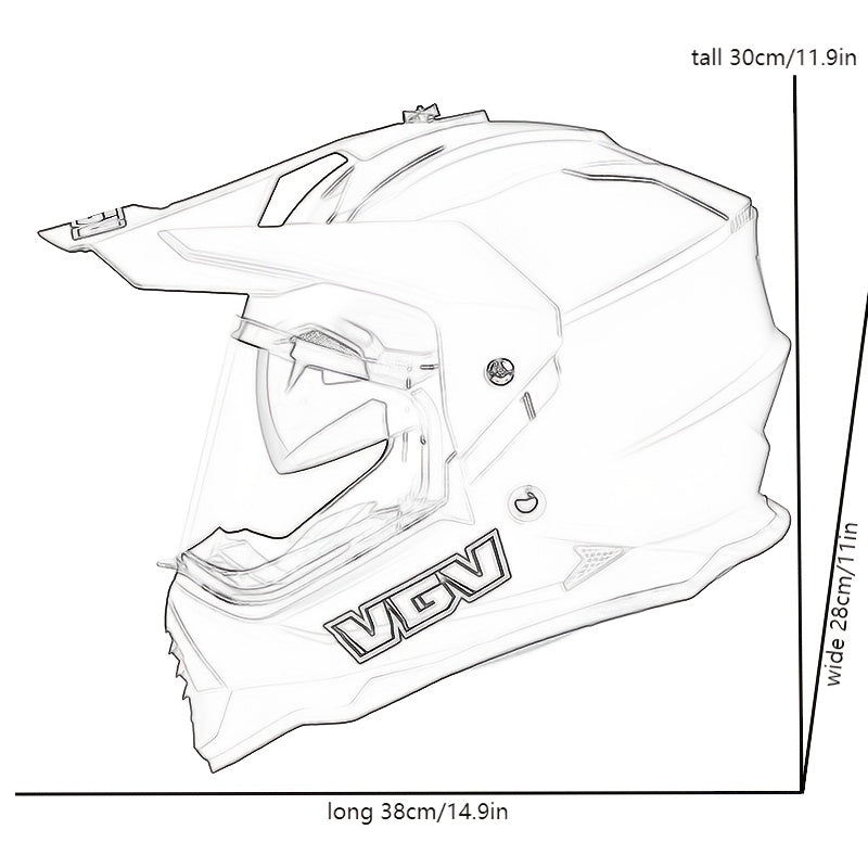 Unisex Motorcycle - All-Season Lightweight Design with Integrated Mirror Visor, Ventilation System & Ergonomic Fit for Men & Women Riding Off-Road Bikes