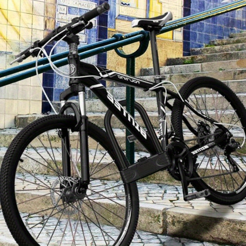 Heavy Duty U Lock4 Digit Combination Password Bicycle Lock with ULock Shackle Waterproof No Key Bike Locks for Home School Travel Bike U Lock